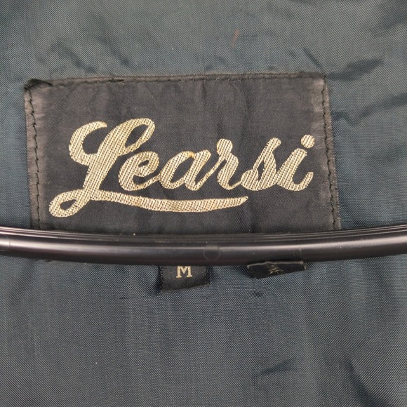 Learsi Genuine Leather Suede Snakeskin Detail Bomber Jacket Men Medium 46" Black - Picture 2 of 13